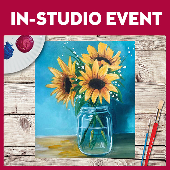 IN-STUDIO EVENT -- LIMITED SEATING SUNFLOWERS IN A GLASS